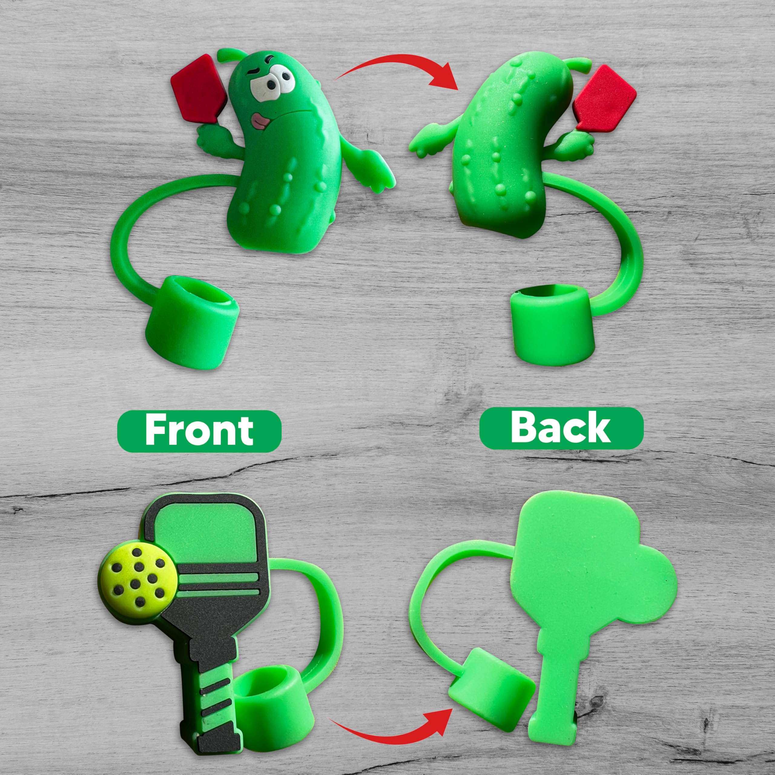 Pickleball Straw Toppers – 2 Pack